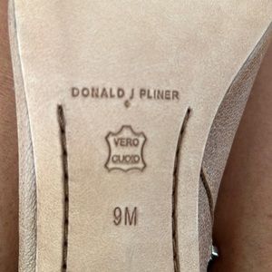 Tan leather heels size 9. Name Brand Donald J Pliner. Heels are 3 inches high.